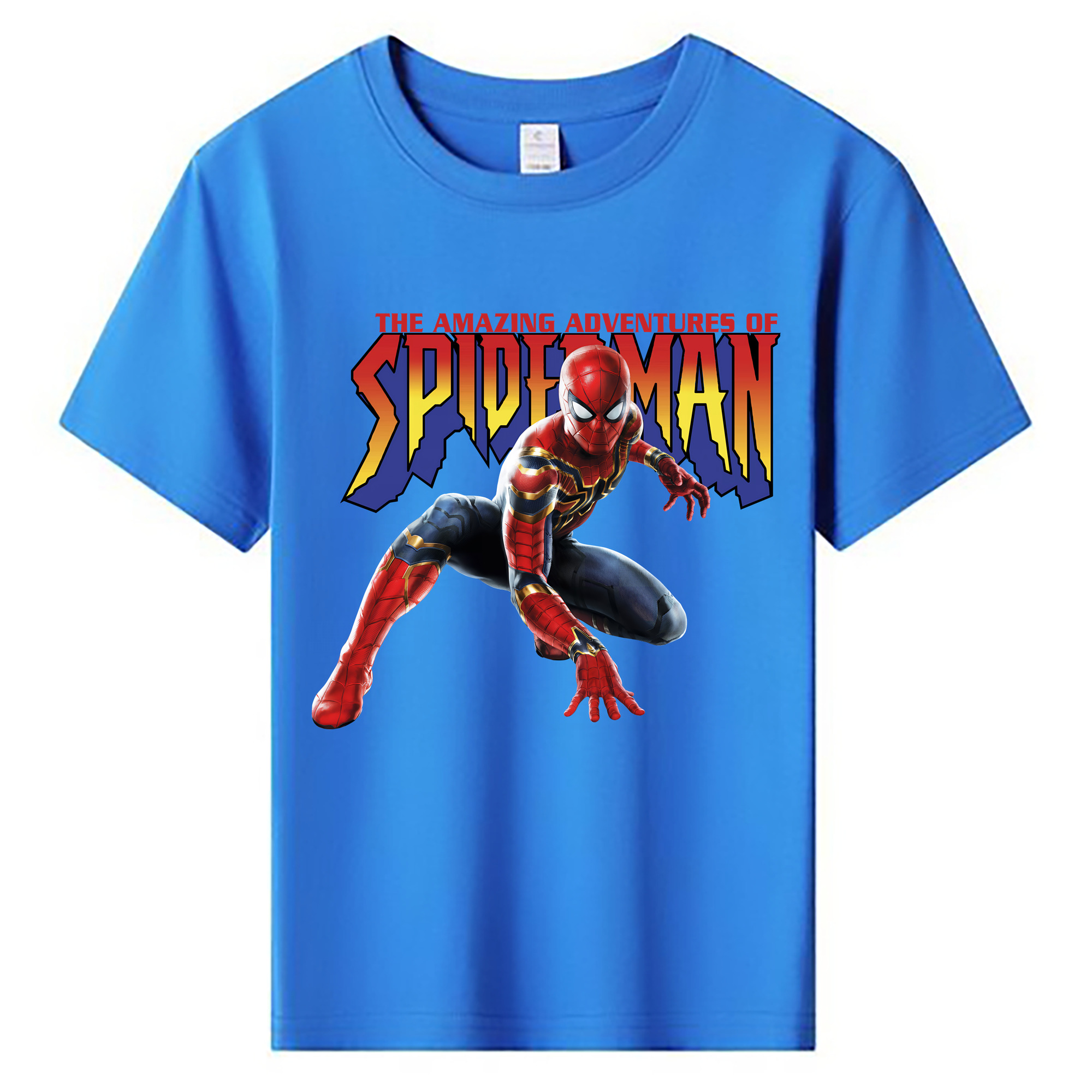 （画像用） Spider Man スパイダーマン 綿100％キッズTシャツ（フロントプリント）